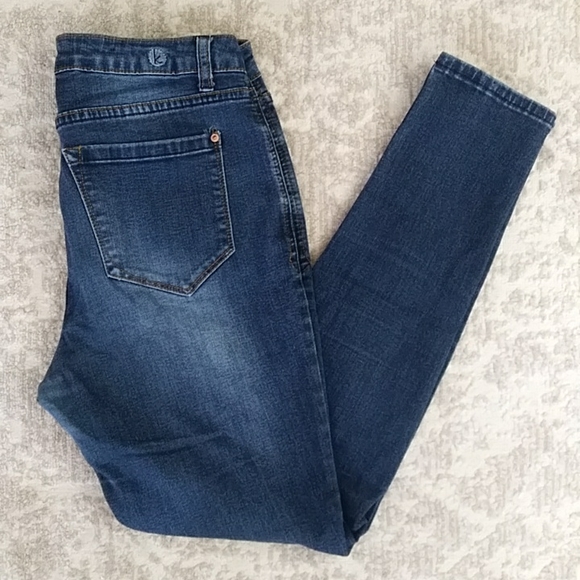Kensie Knockout Distressed Skinny Jeans 8 / 29 Blue - Picture 1 of 16